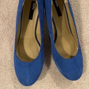 EUC BLUE SUEDE HEELS